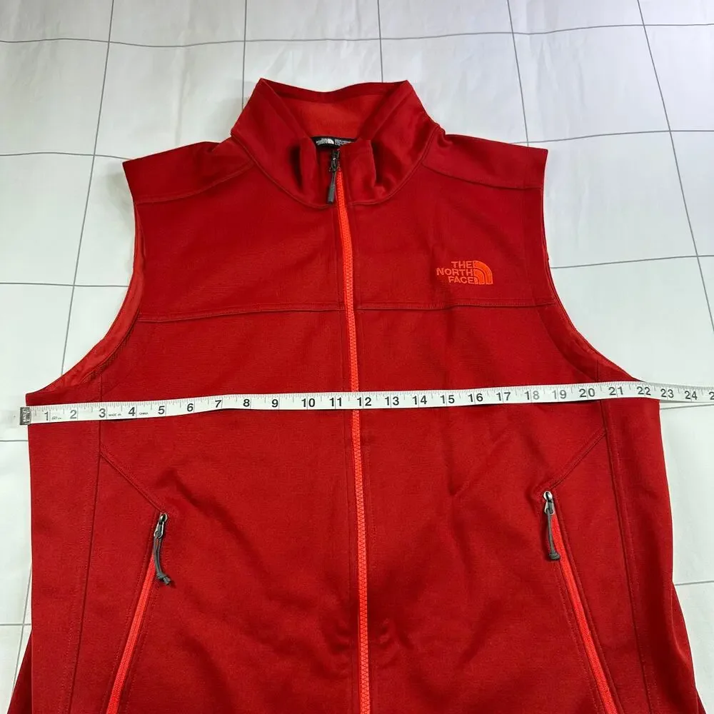 The North Face Vest Mens Large Red Apex Canyonwall Windwall Full Zip Hiking Trek